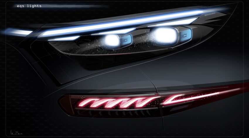 2023 Mercedes-Benz EQS SUV - Design Sketch Wallpaper 850x473 #100