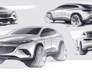 2023 Mercedes-Benz EQS SUV - Design Sketch Wallpaper 190x150