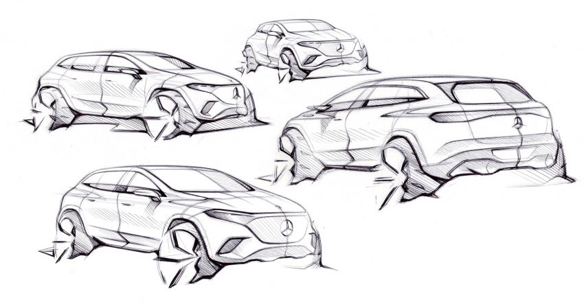 2023 Mercedes-Benz EQS SUV - Design Sketch Wallpaper 850x440 #103