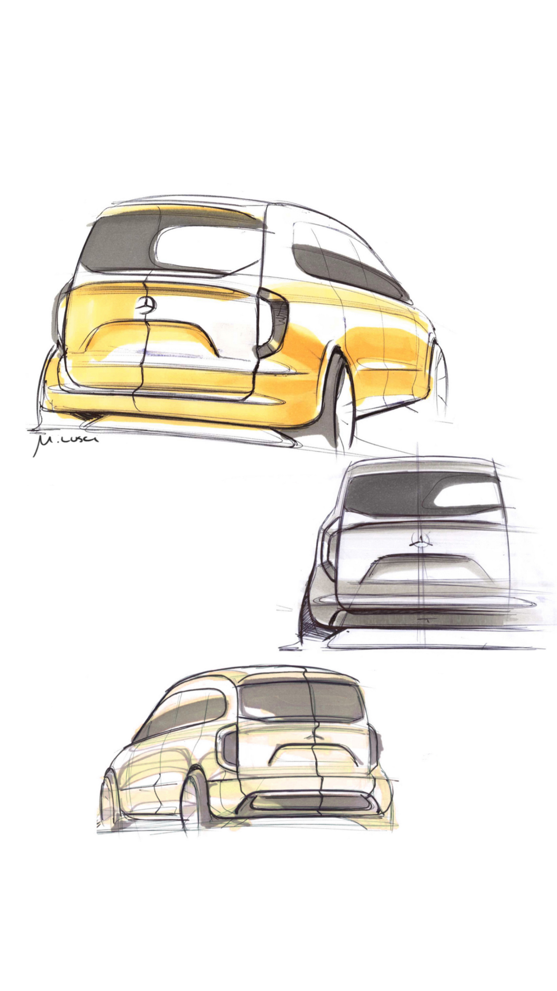 Download 2023 Mercedes-Benz T180 - Design Sketch HD Phone Wallpaper 1921x3415 #34