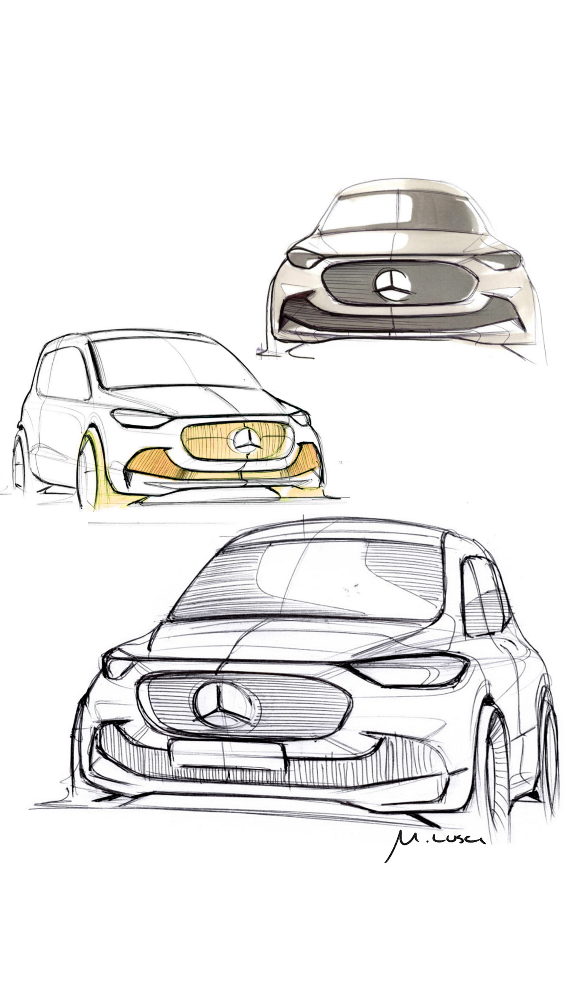 Download 2023 Mercedes-Benz T180 - Design Sketch HD Phone Wallpaper 1921x3415 #36