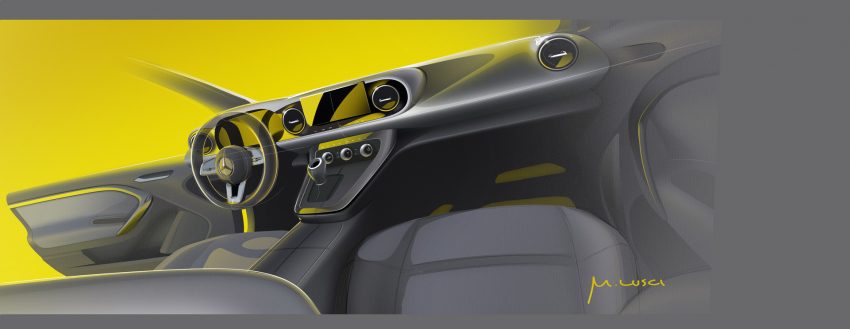 2023 Mercedes-Benz T180d - Design Sketch Wallpaper 850x329 #40