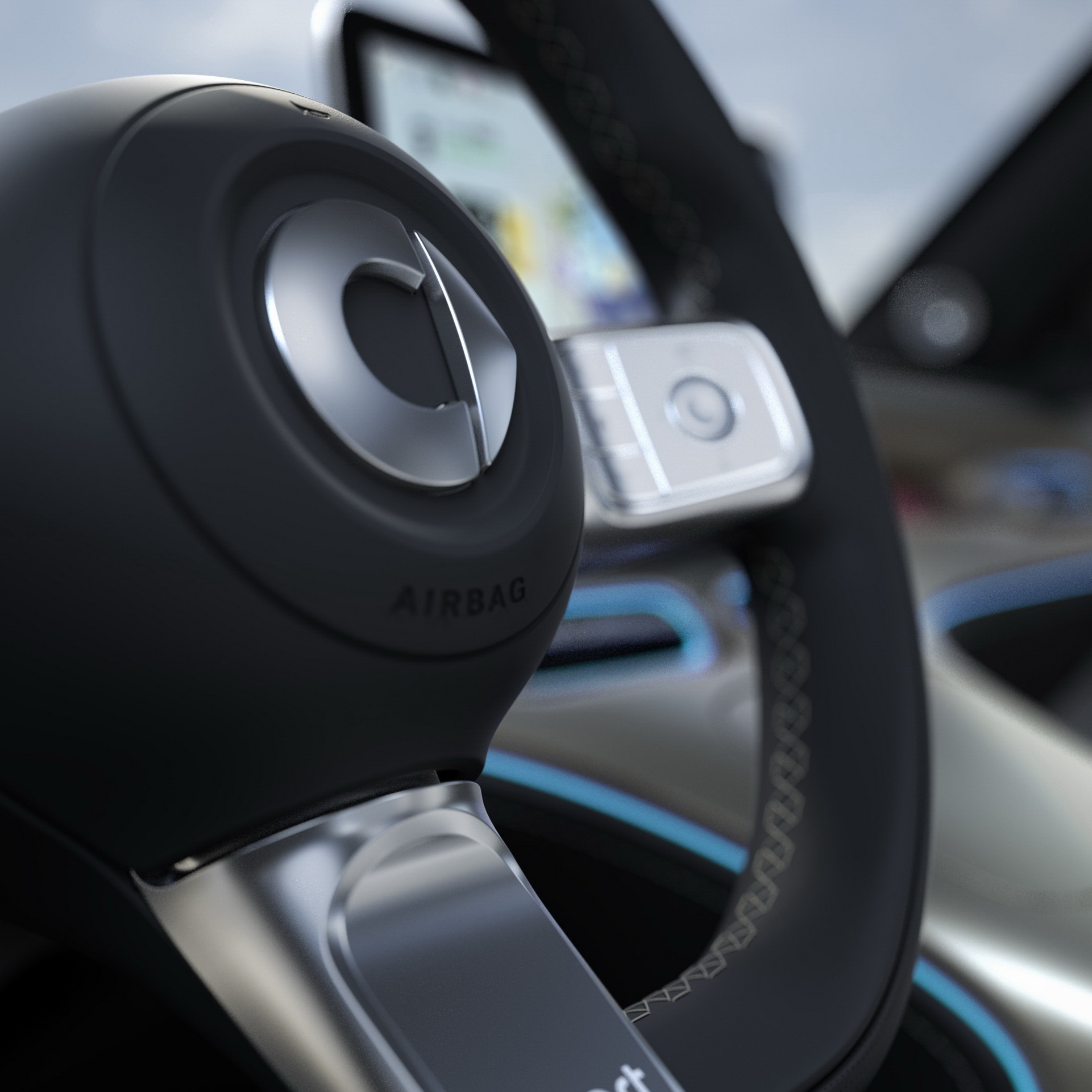 Download 2023 Smart #1 Launch Edition - Interior, Steering Wheel HD Wallpaper 1921x1921 #22