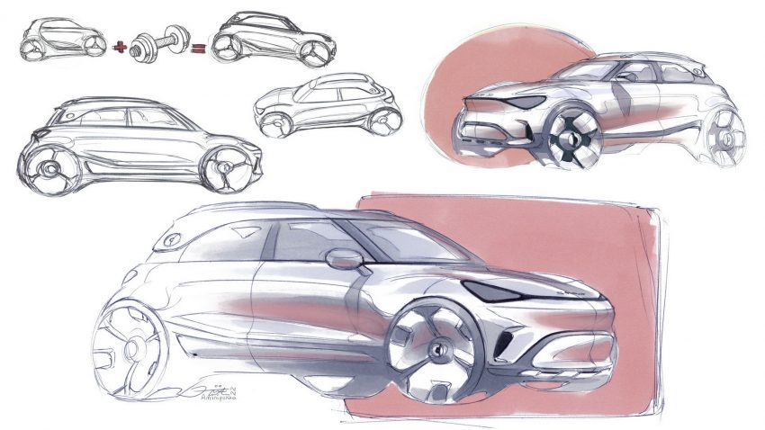 2023 Smart #1 Premium - Design Sketch Wallpaper 850x478 #20