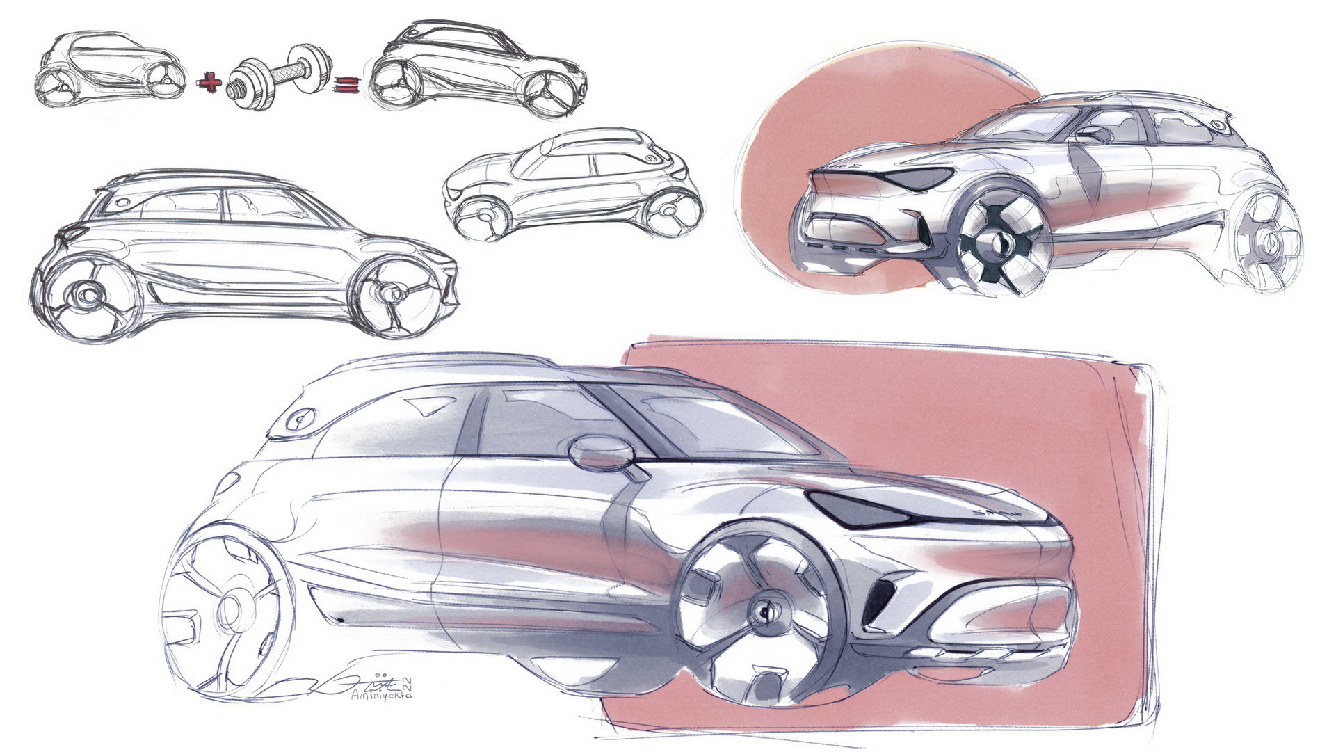 Download 2023 Smart #1 Premium - Design Sketch HD Wallpaper 1921x1081 #20