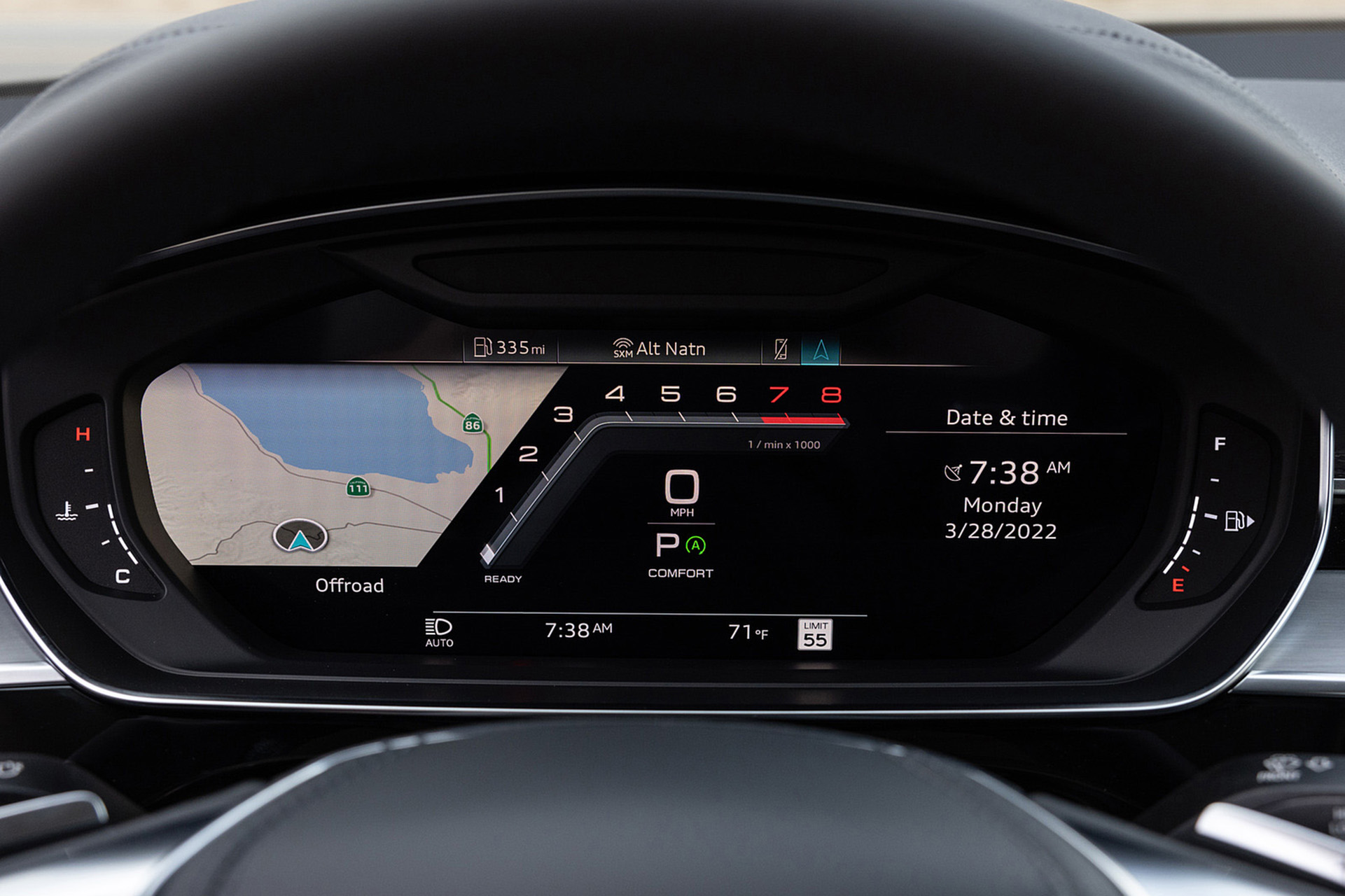 Download 2022 Audi A8 L - US version - Digital Instrument Cluster HD Wallpaper 1921x1280 #49