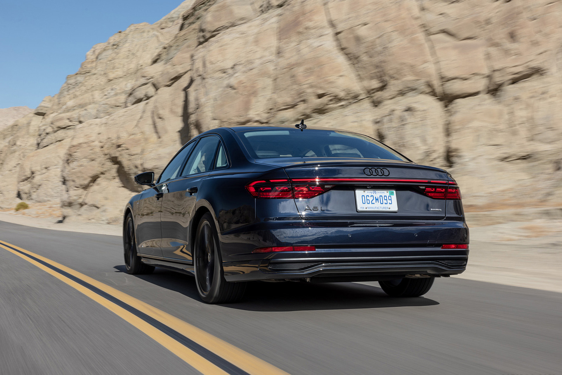 Download 2022 Audi A8 L - US version - Rear Three-Quarter HD Wallpaper 1921x1281 #6