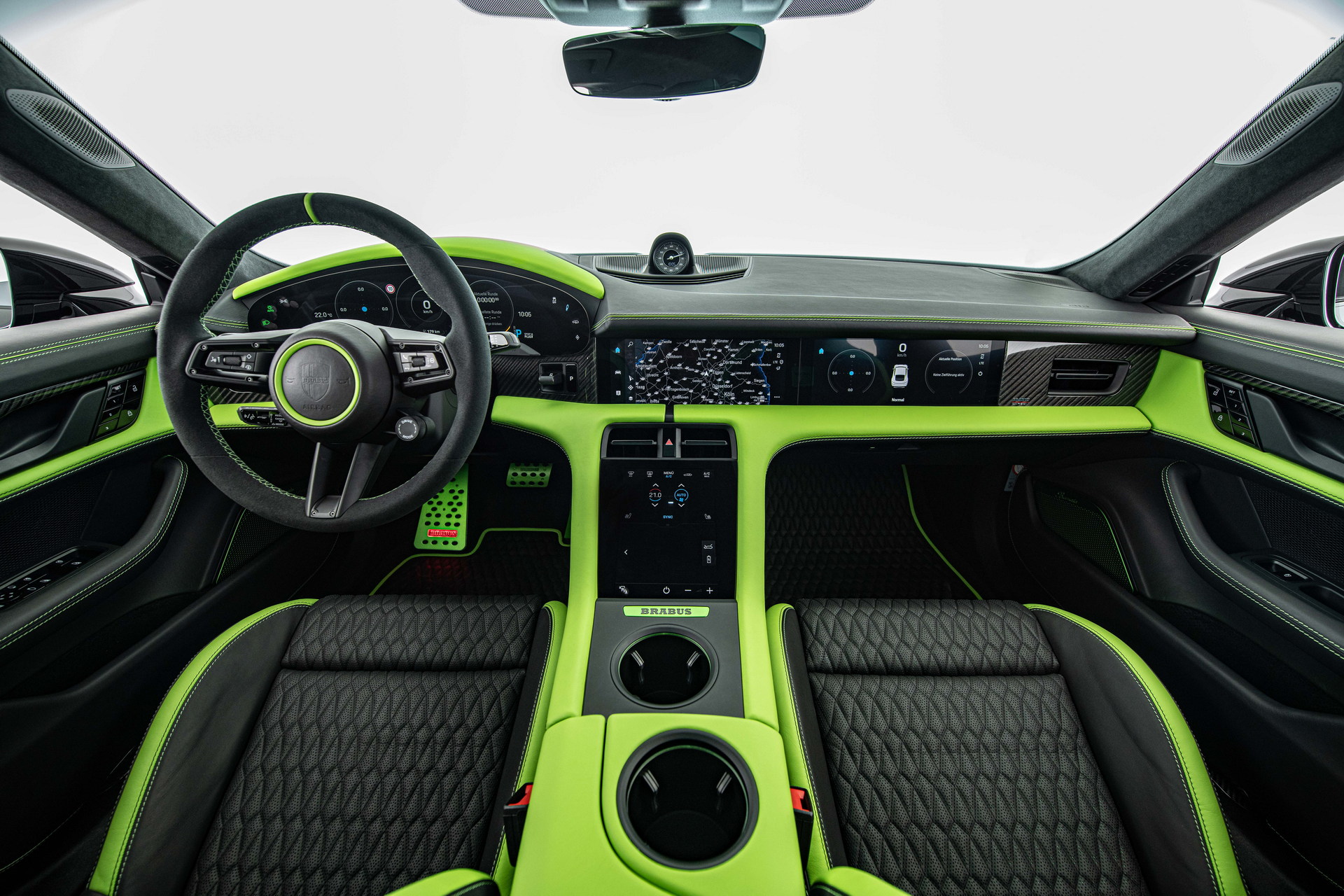 Download 2022 Brabus Porsche Taycan Turbo S - Interior, Cockpit HD Wallpaper 1920x1280 #88