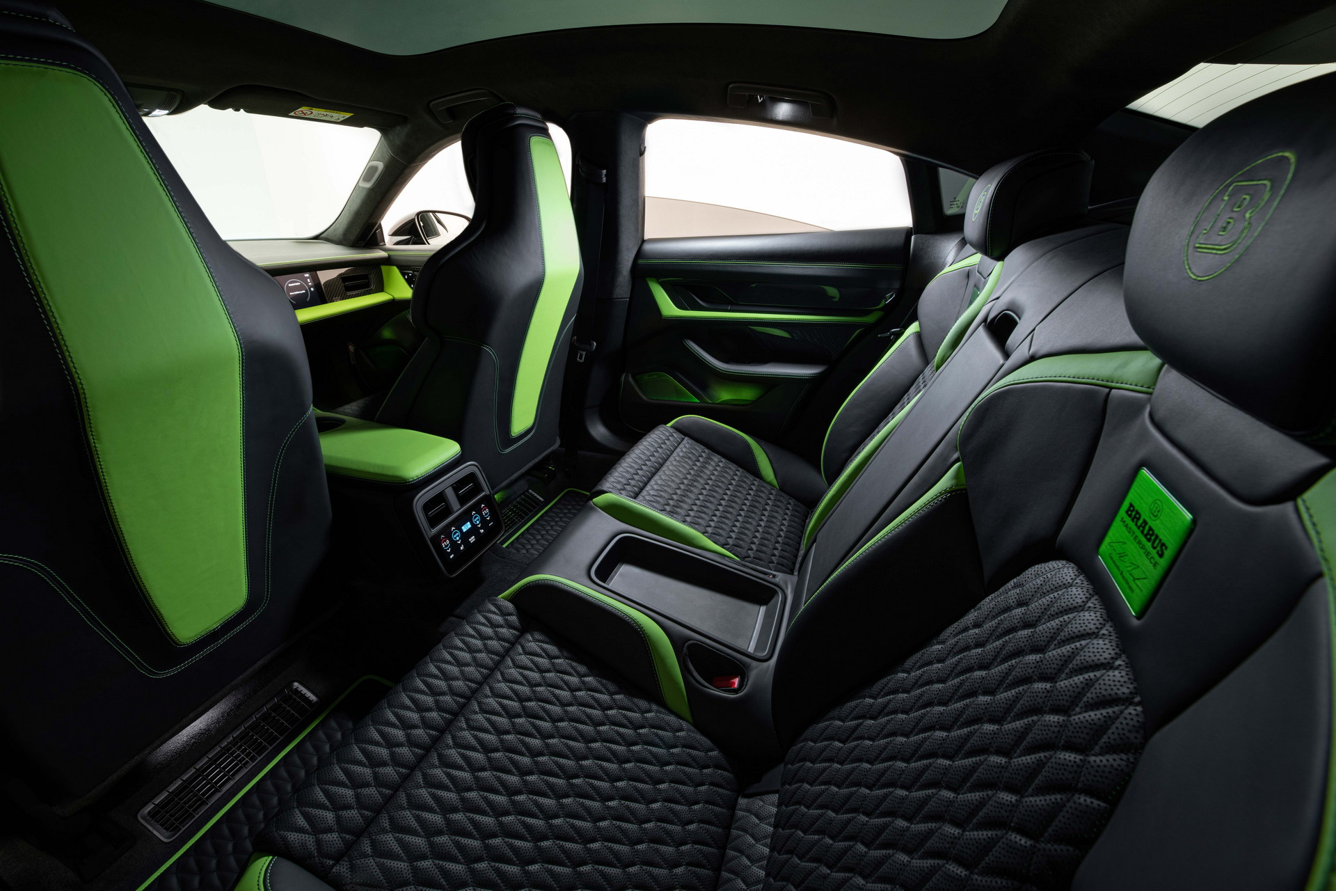 Download 2022 Brabus Porsche Taycan Turbo S - Interior, Rear Seats HD Wallpaper 1920x1280 #89