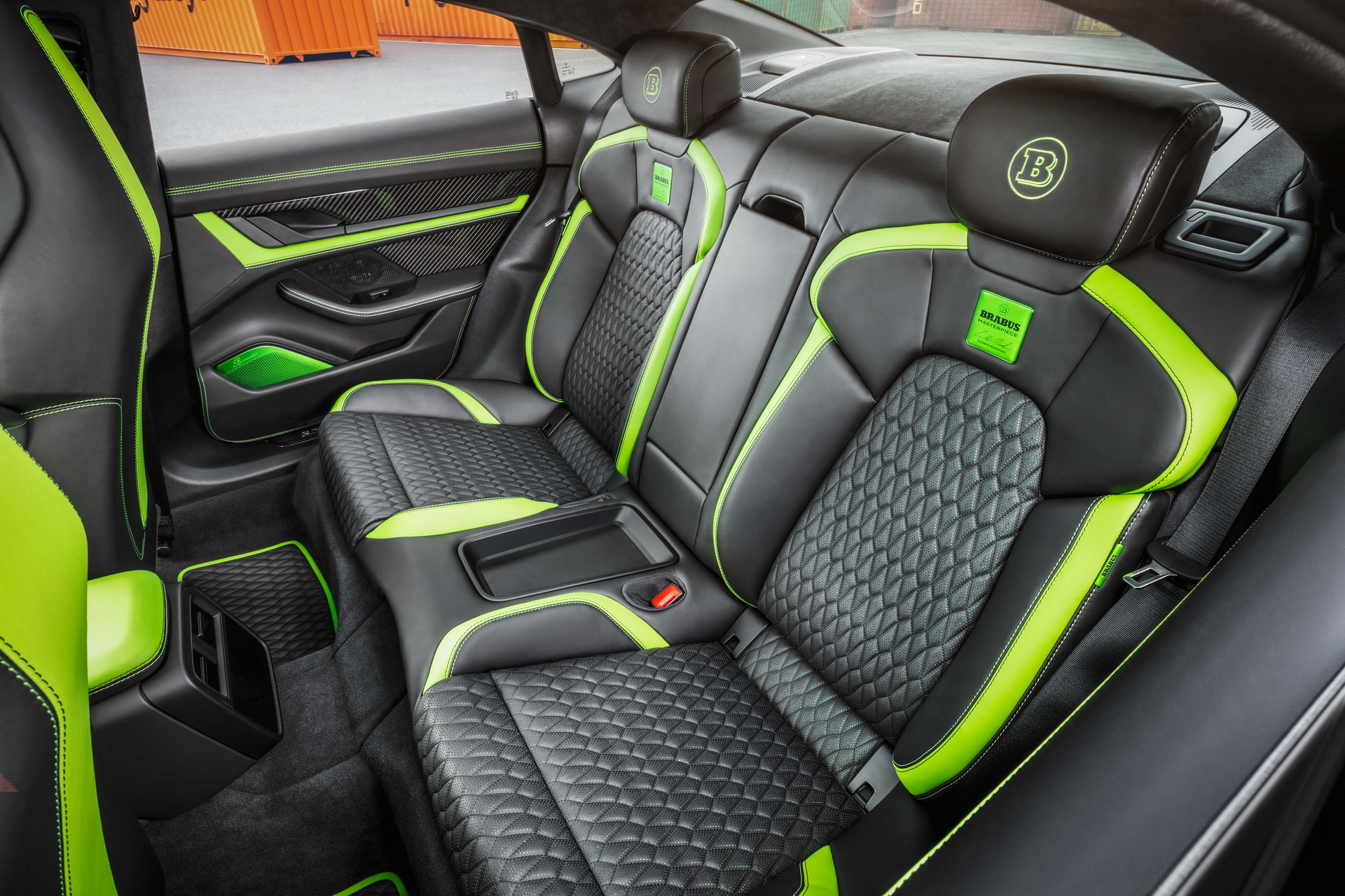 Download 2022 Brabus Porsche Taycan Turbo S - Interior, Rear Seats HD Wallpaper 1920x1280 #72