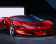 2022 Ferrari SP48 Unica - Design Sketch Wallpaper 190x150