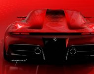 2022 Ferrari SP48 Unica - Design Sketch Wallpaper 190x150