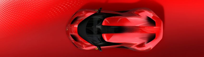 2022 Ferrari SP48 Unica - Design Sketch Wallpaper 850x238 #17