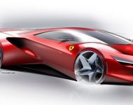 2022 Ferrari SP48 Unica - Design Sketch Wallpaper 190x150