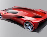 2022 Ferrari SP48 Unica - Design Sketch Wallpaper 190x150