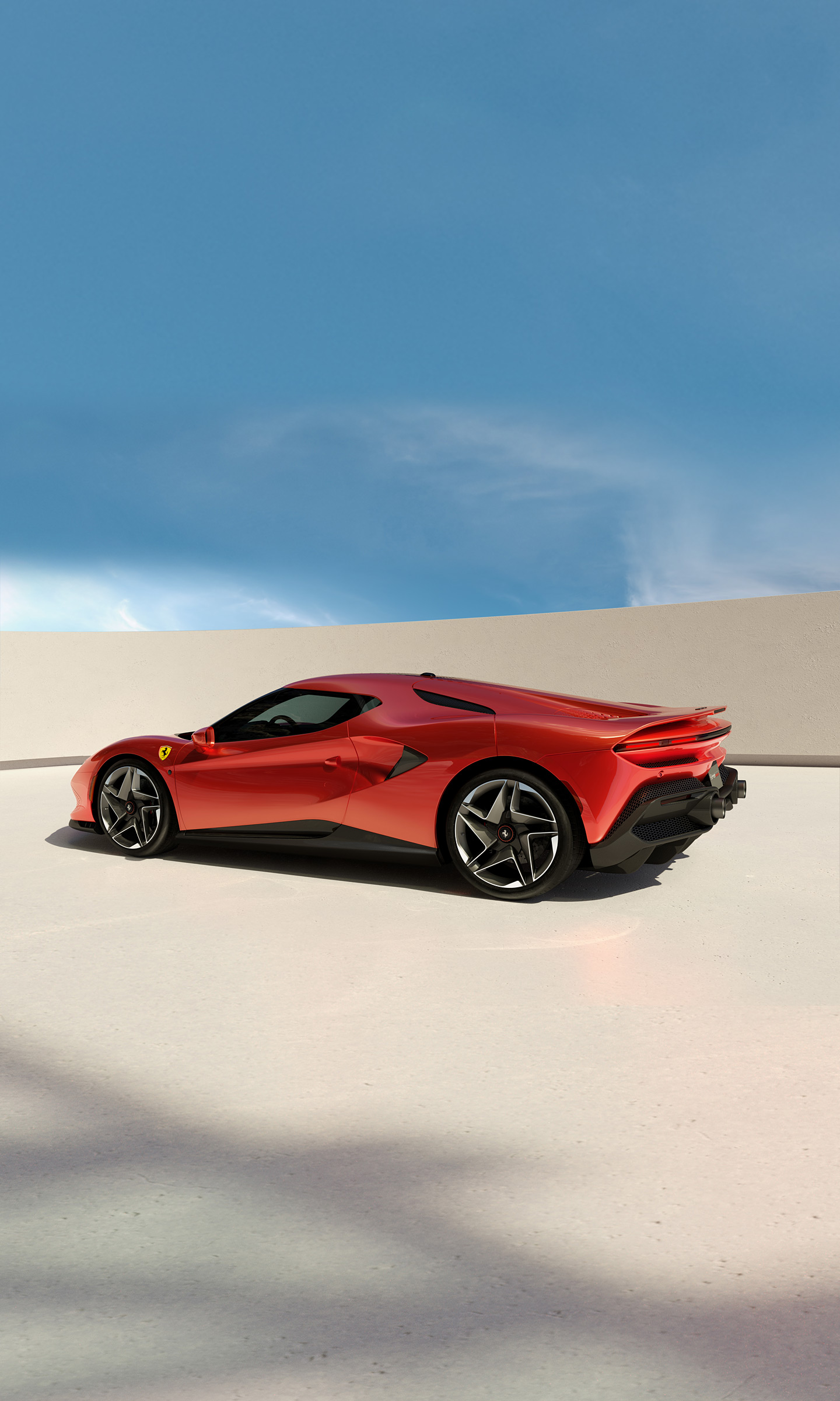 Download 2022 Ferrari SP48 Unica - Rear Three-Quarter HD Phone Wallpaper 1440x2400 #6