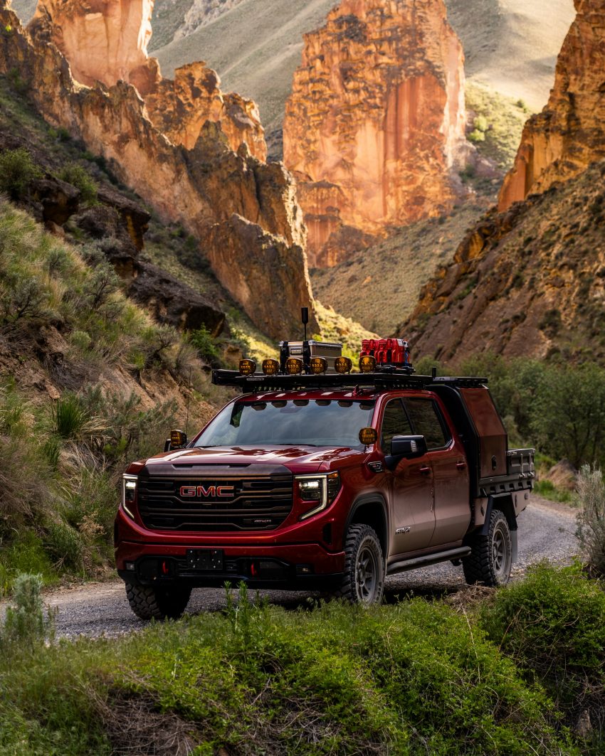 2022 GMC Sierra 1500 AT4X Ultimate Overland Vehicle - Front Three-Quarter Phone Wallpaper 850x1063 #1