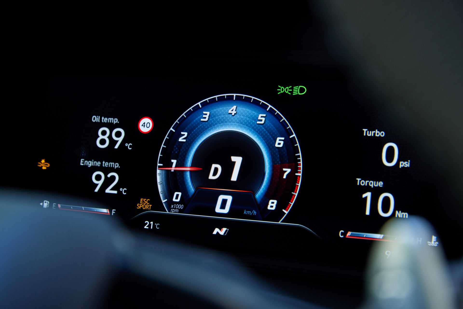 Download 2022 Hyundai Kona N - AU version - Digital Instrument Cluster HD Wallpaper 1920x1281 #60