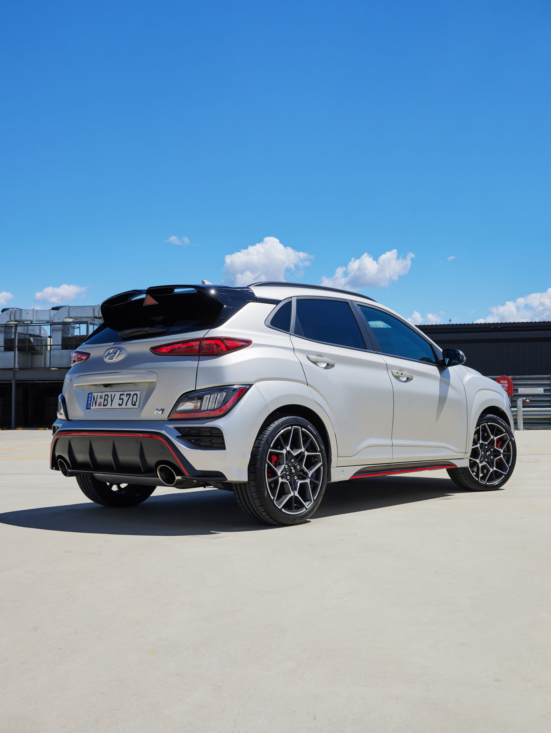 Download 2022 Hyundai Kona N - AU version - Rear Three-Quarter HD Phone Wallpaper 1920x2554 #43