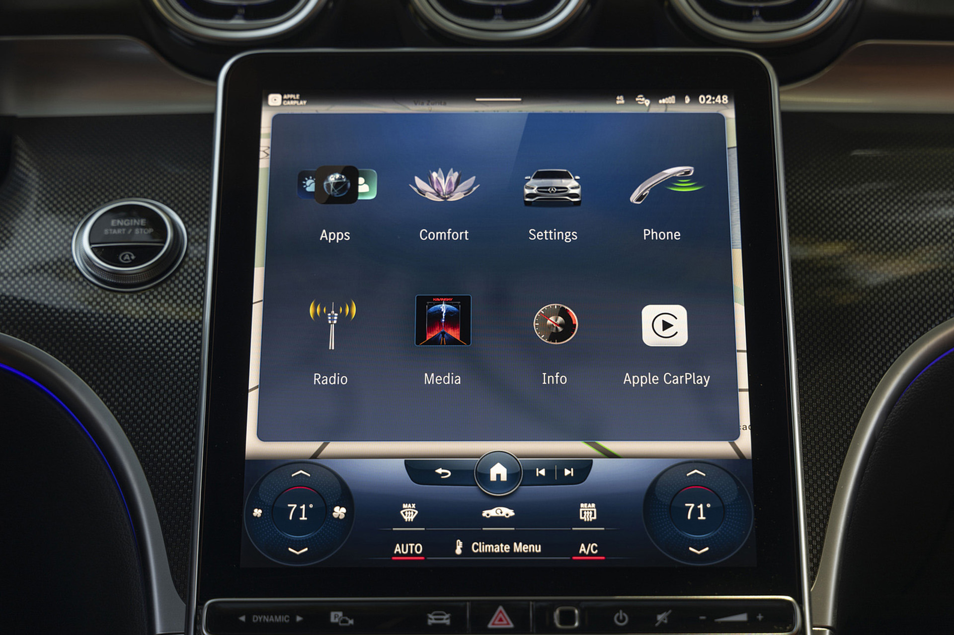 Download 2022 Mercedes-Benz C 300 4Matic - US version - Central Console HD Wallpaper 1920x1279 #73