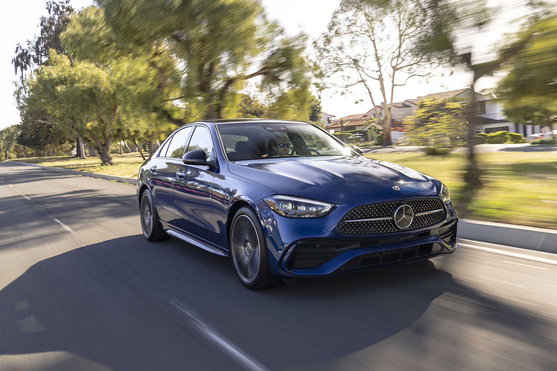 Download 2022 Mercedes-Benz C 300 4Matic - US version - Front Three-Quarter HD Wallpaper 1921x1281 #22