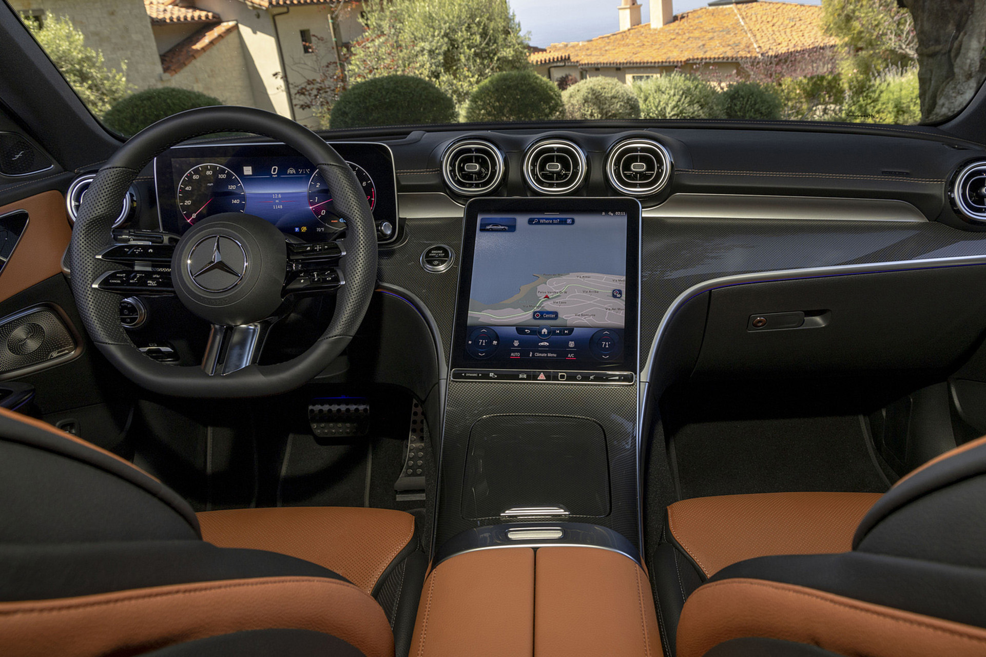 Download 2022 Mercedes-Benz C 300 4Matic - US version - Interior, Cockpit HD Wallpaper 1921x1280 #69