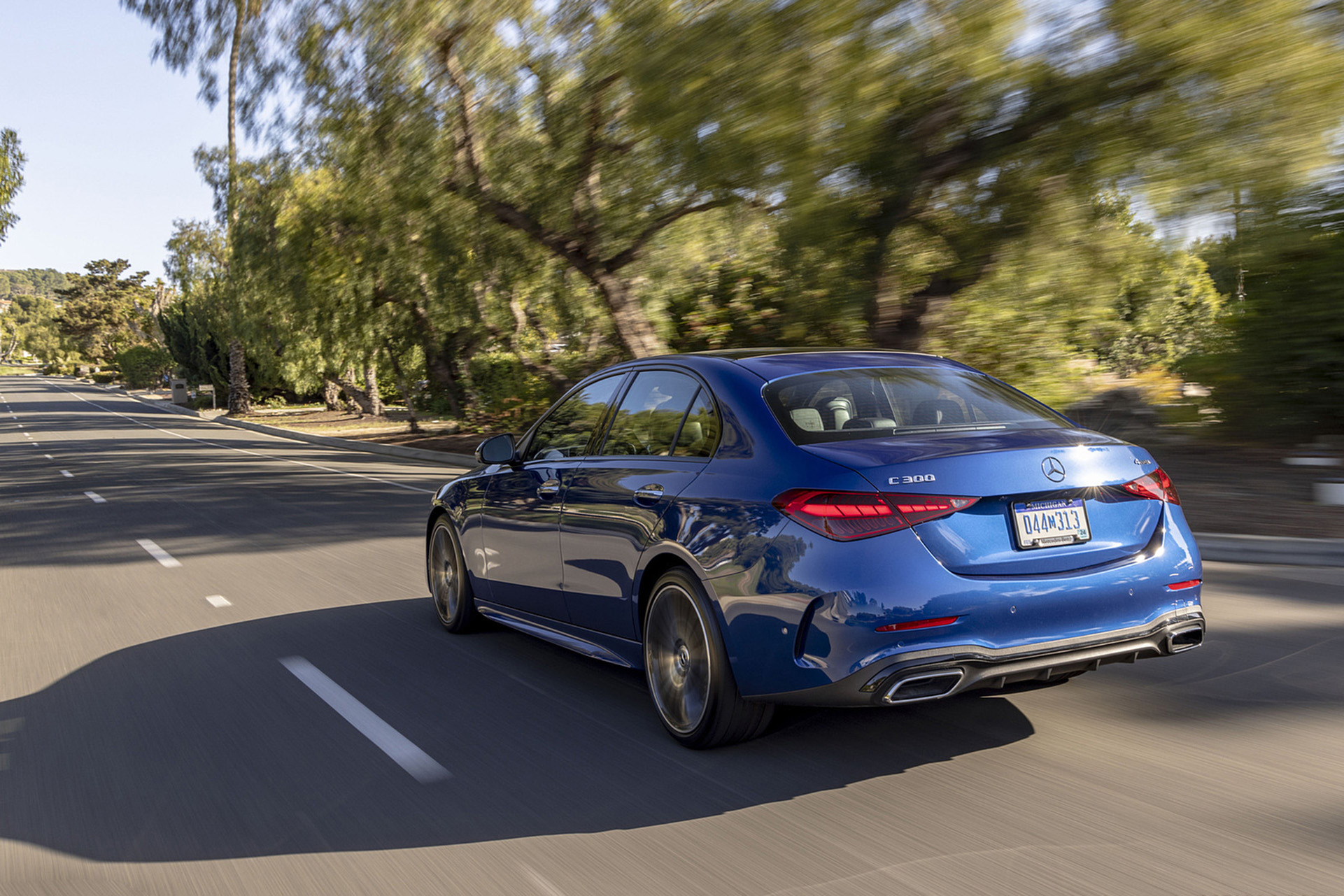Download 2022 Mercedes-Benz C 300 4Matic - US version - Rear Three-Quarter HD Wallpaper 1921x1281 #11