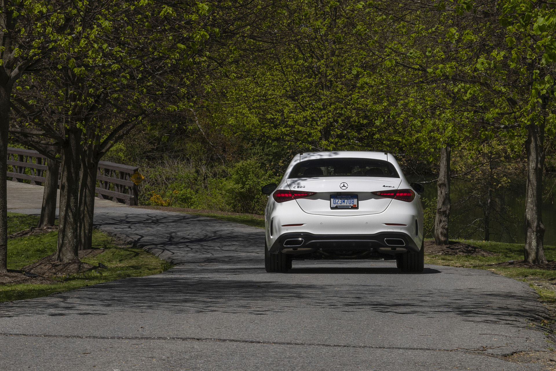 Download 2022 Mercedes-Benz C 300 4Matic - US version - Rear HD Wallpaper 1920x1280 #100