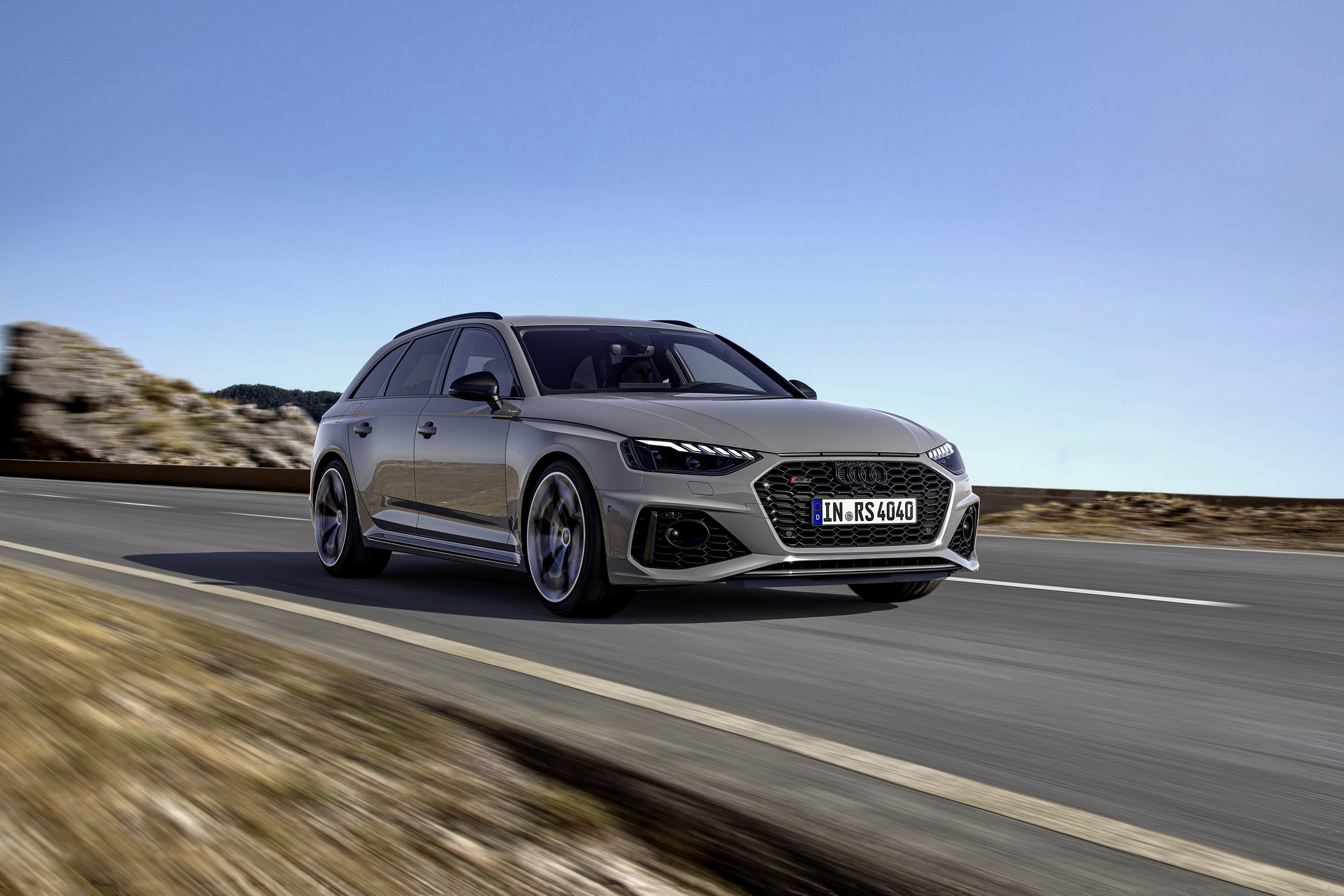 Download 2023 Audi RS4 Avant Competition Plus - Front Three-Quarter HD Wallpaper 1920x1281 #1