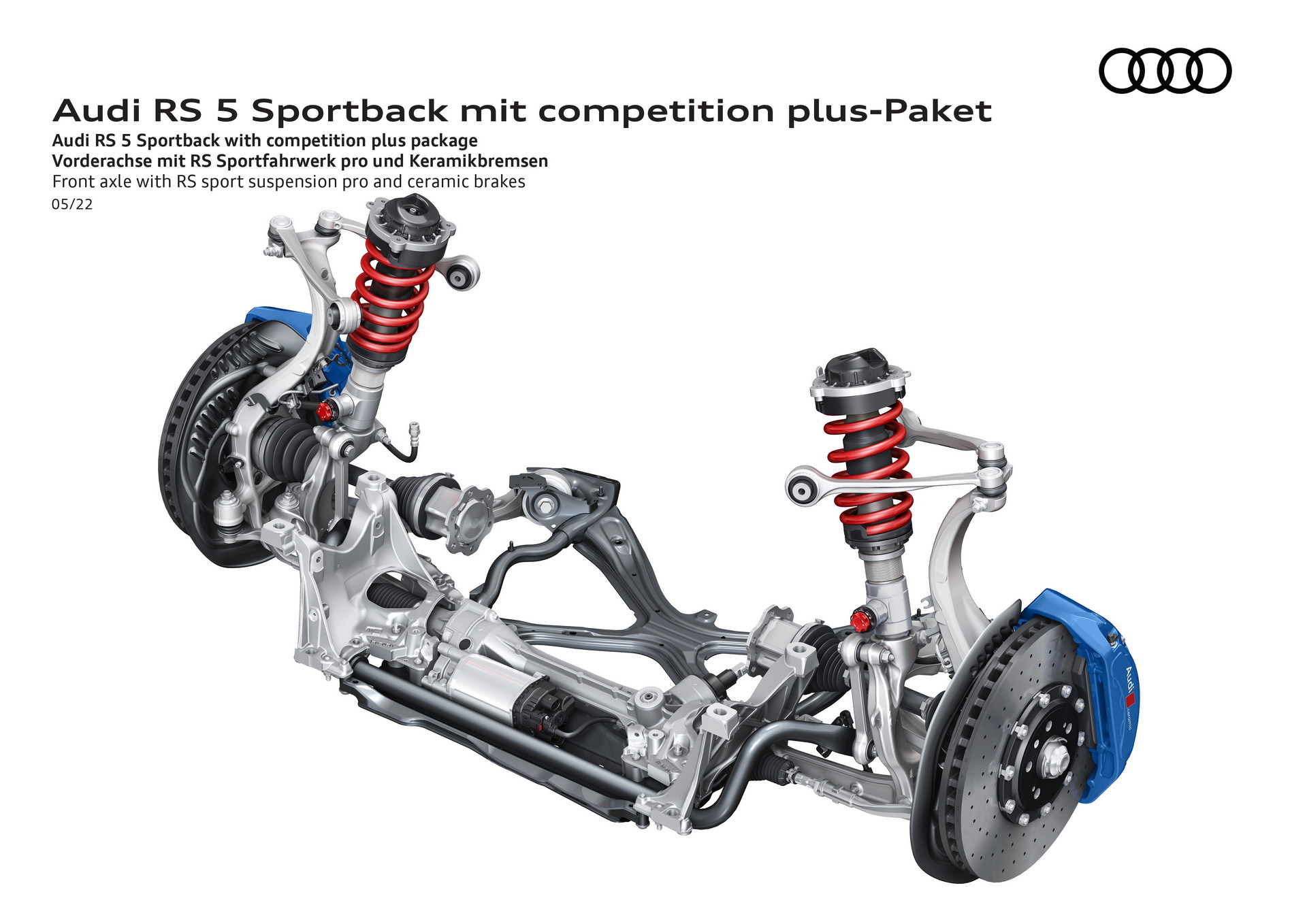 Download 2023 Audi RS4 Avant Competition Plus - Front axle with RS sport suspension pro and ceramic brakes HD Wallpaper 1920x1358 #51
