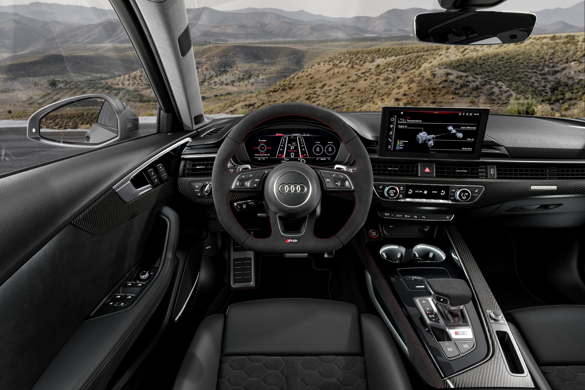 Download 2023 Audi RS4 Avant Competition Plus - Interior, Cockpit HD Wallpaper 1920x1280 #35