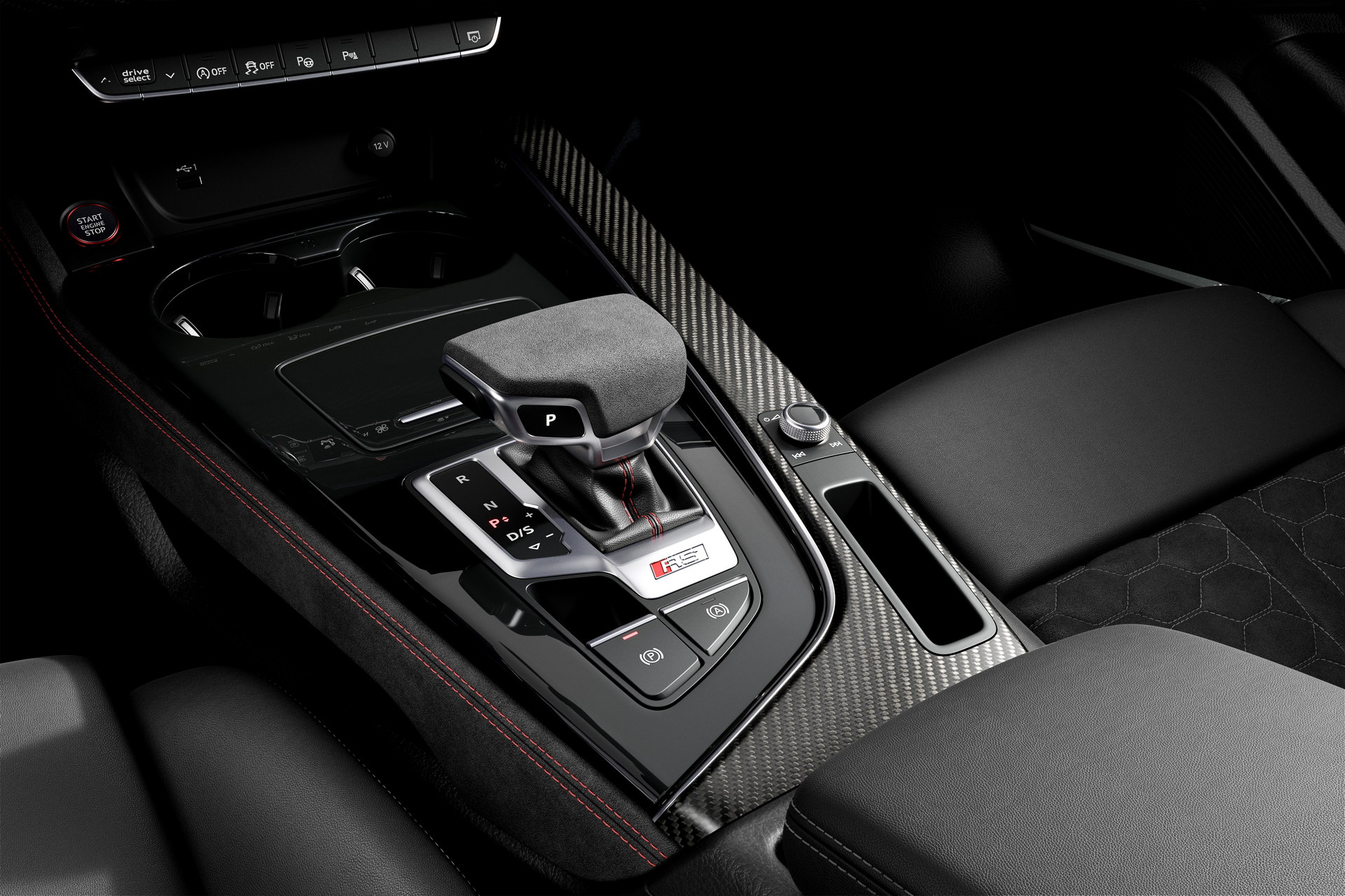 Download 2023 Audi RS4 Avant Competition Plus - Interior, Detail HD Wallpaper 1920x1280 #36