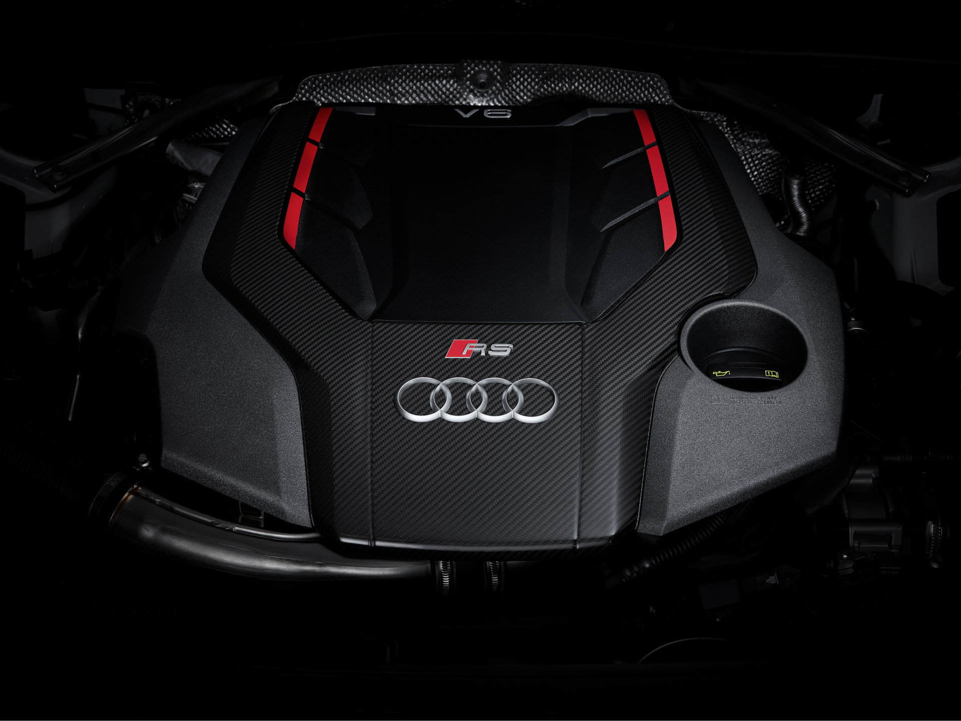 Download 2023 Audi RS5 Coupé Competition Plus - Engine HD Wallpaper 1920x1440 #84