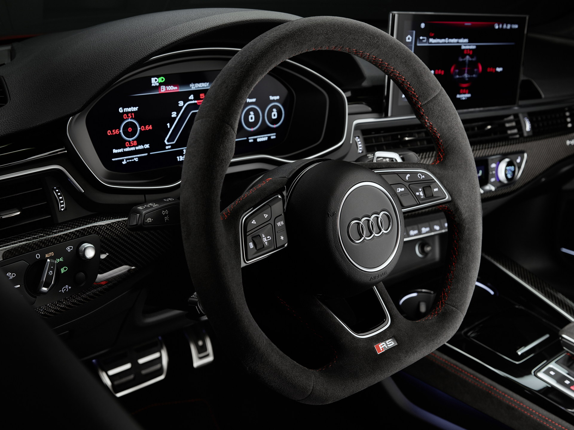 Download 2023 Audi RS5 Coupé Competition Plus - Interior, Steering Wheel HD Wallpaper 1920x1440 #97