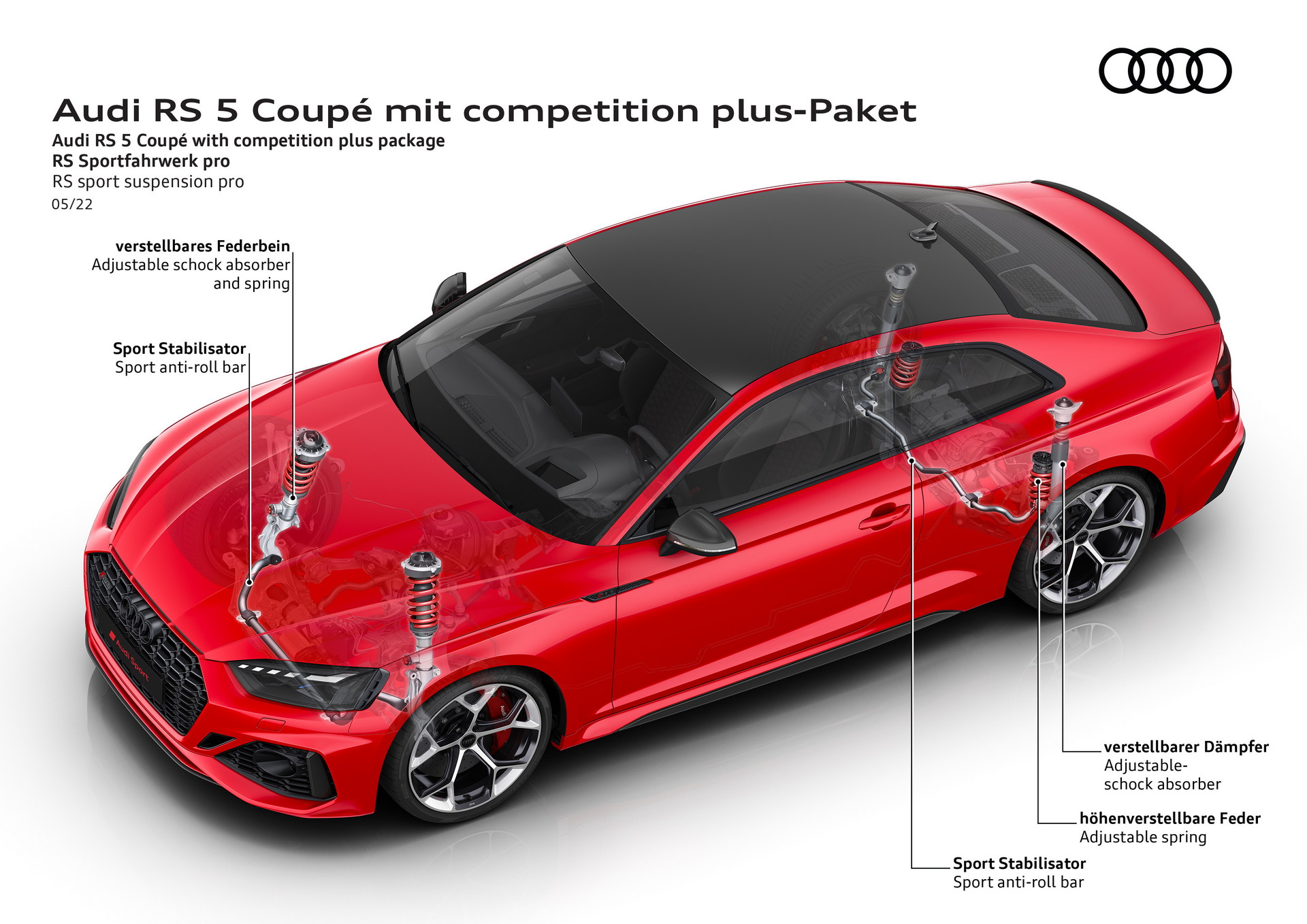 Download 2023 Audi RS5 Coupé Competition Plus - RS sport suspension pro HD Wallpaper 1920x1358 #110