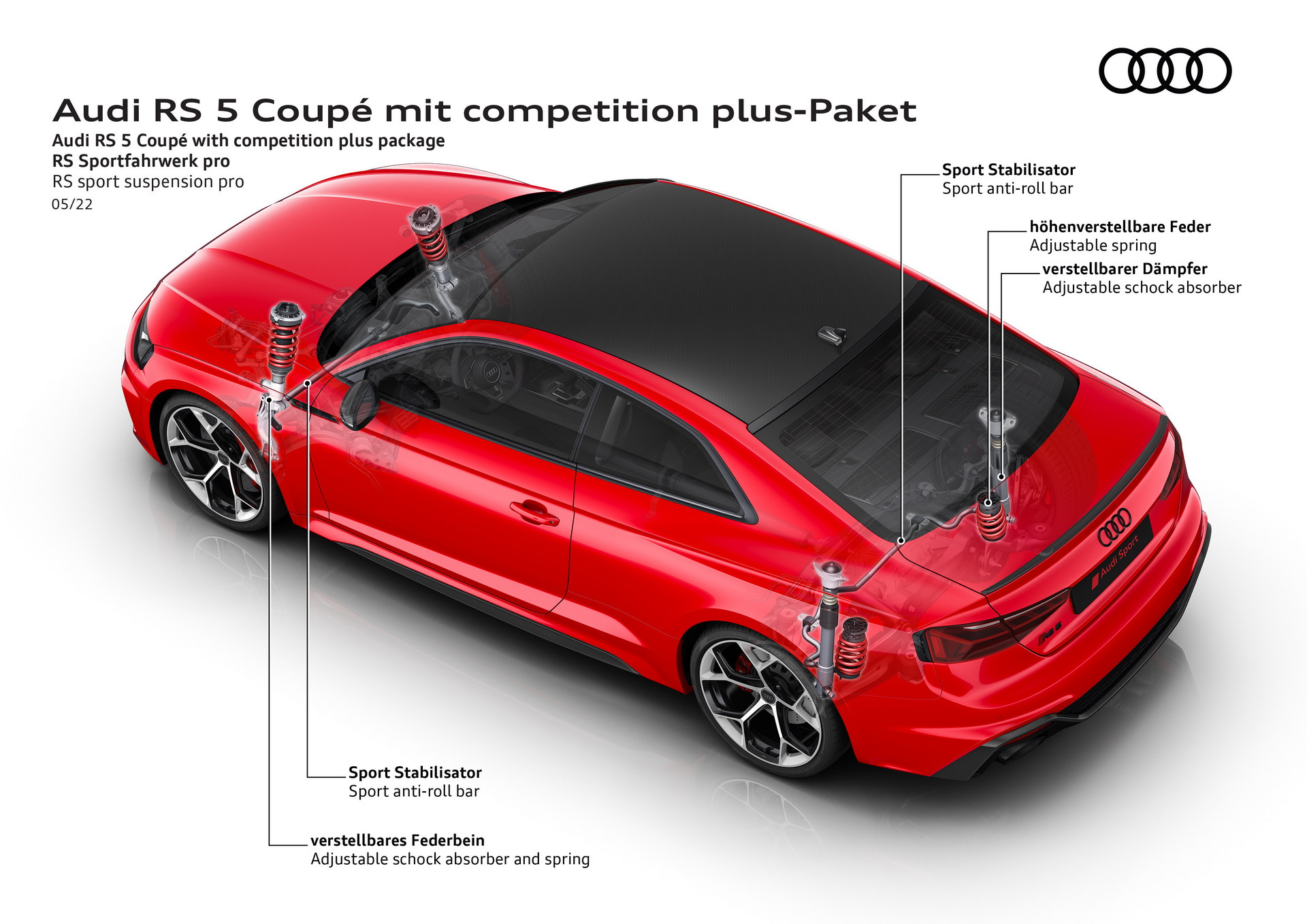 Download 2023 Audi RS5 Coupé Competition Plus - RS sport suspension pro HD Wallpaper 1920x1358 #111