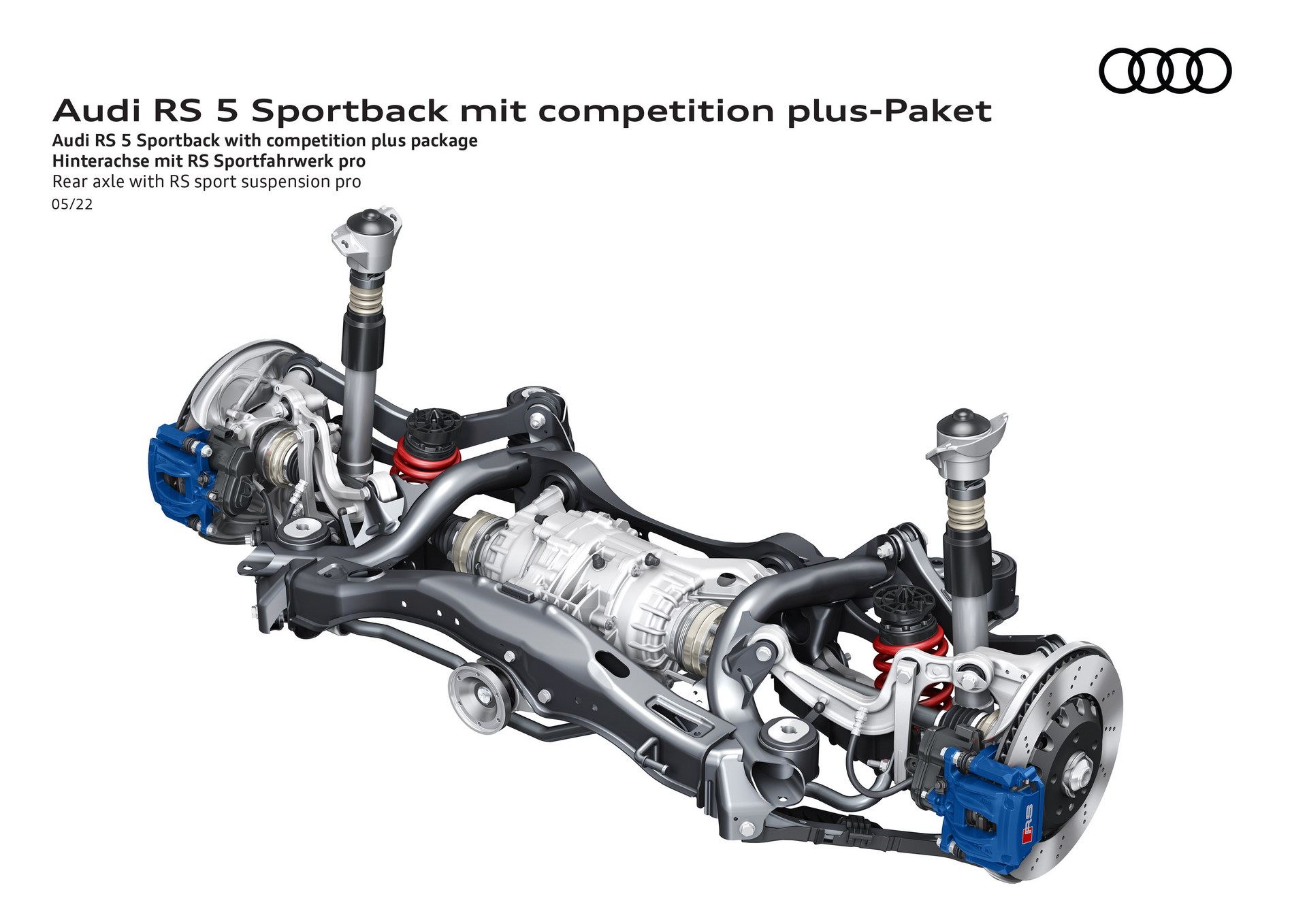 Download 2023 Audi RS5 Coupé Competition Plus - Rear axle with RS sport suspension pro HD Wallpaper 1920x1358 #114