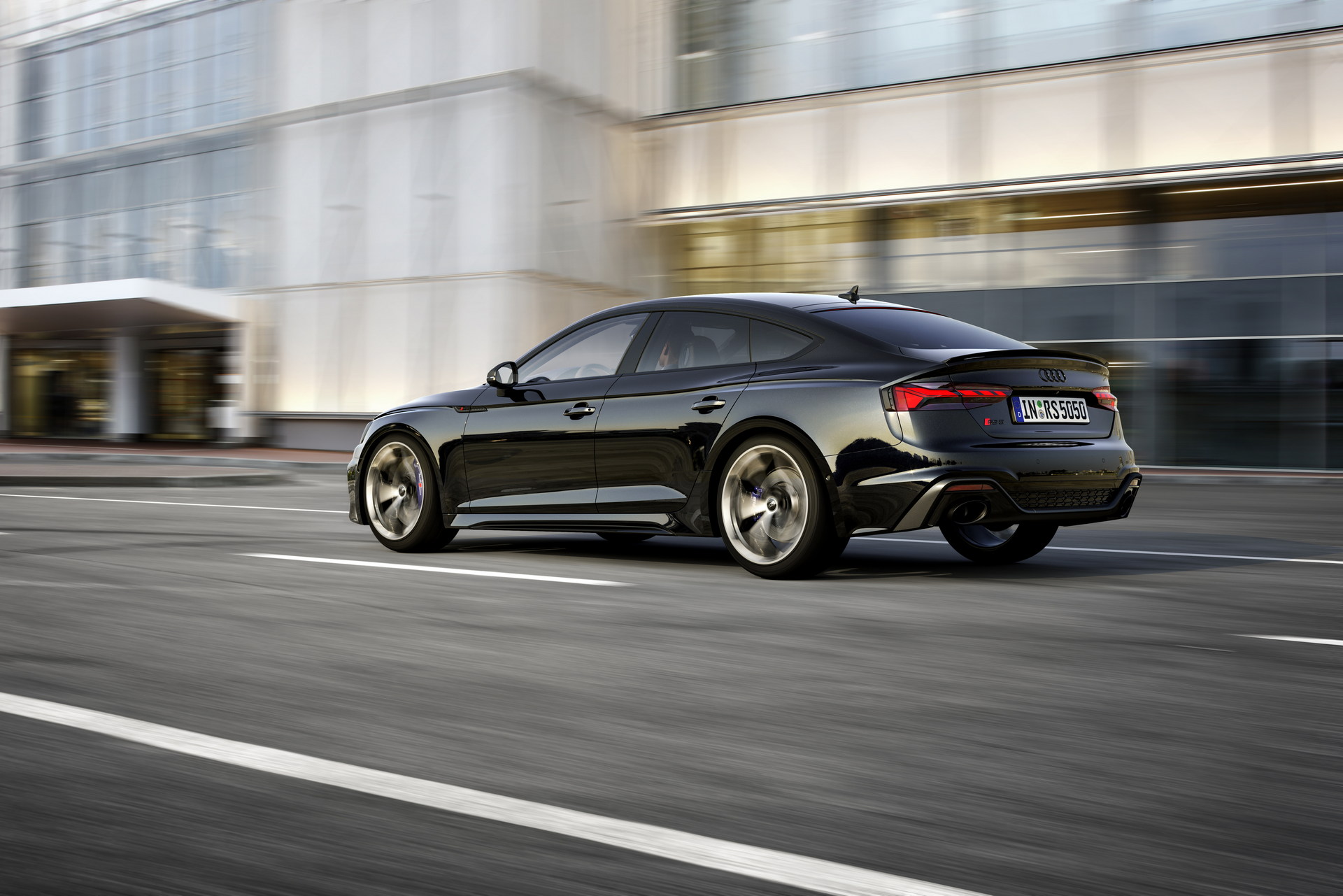 Download 2023 Audi RS5 Sportback Competition Plus - Rear Three-Quarter HD Wallpaper 1920x1281 #6