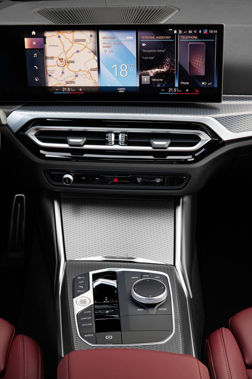 2023 BMW 3-Series Sedan - Central Console Phone Wallpaper 850x1274 #36