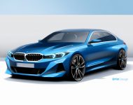 2023 BMW 3-Series Sedan - Design Sketch Wallpaper 190x150