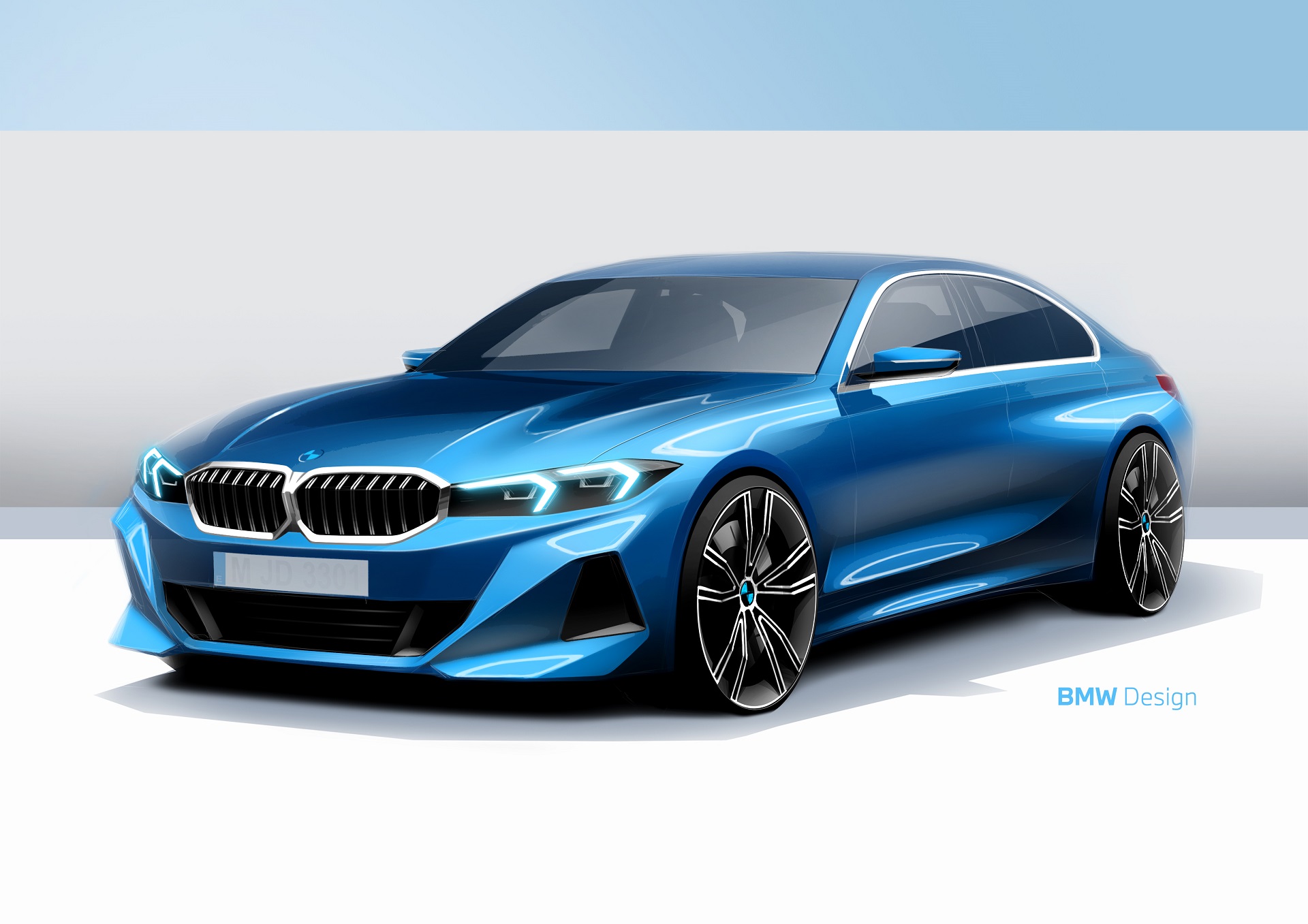 Download 2023 BMW 3-Series Sedan - Design Sketch HD Wallpaper 1920x1357 #46