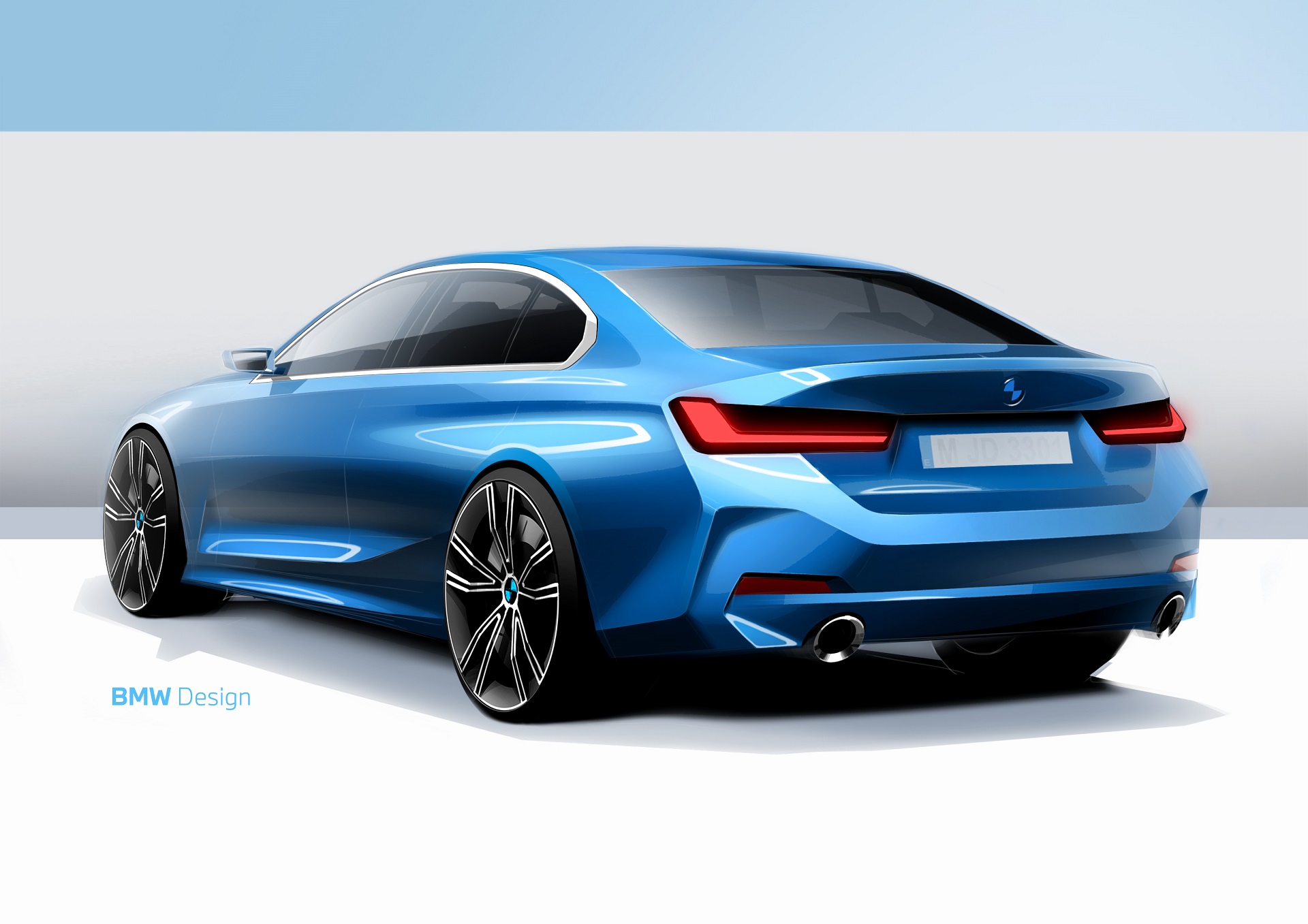 Download 2023 BMW 3-Series Sedan - Design Sketch HD Wallpaper 1920x1357 #47