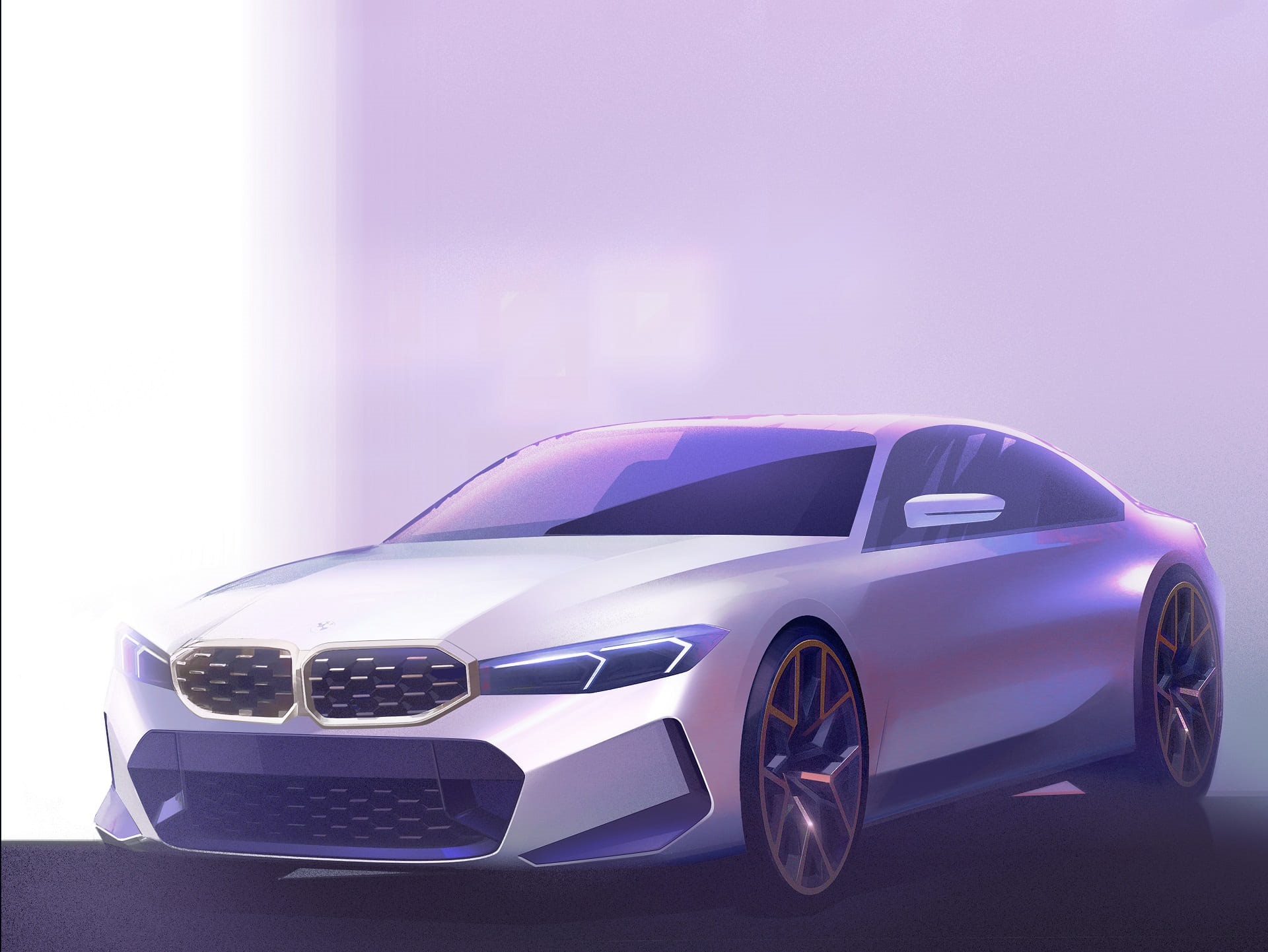 Download 2023 BMW 3-Series Sedan - Design Sketch HD Wallpaper 1920x1442 #48