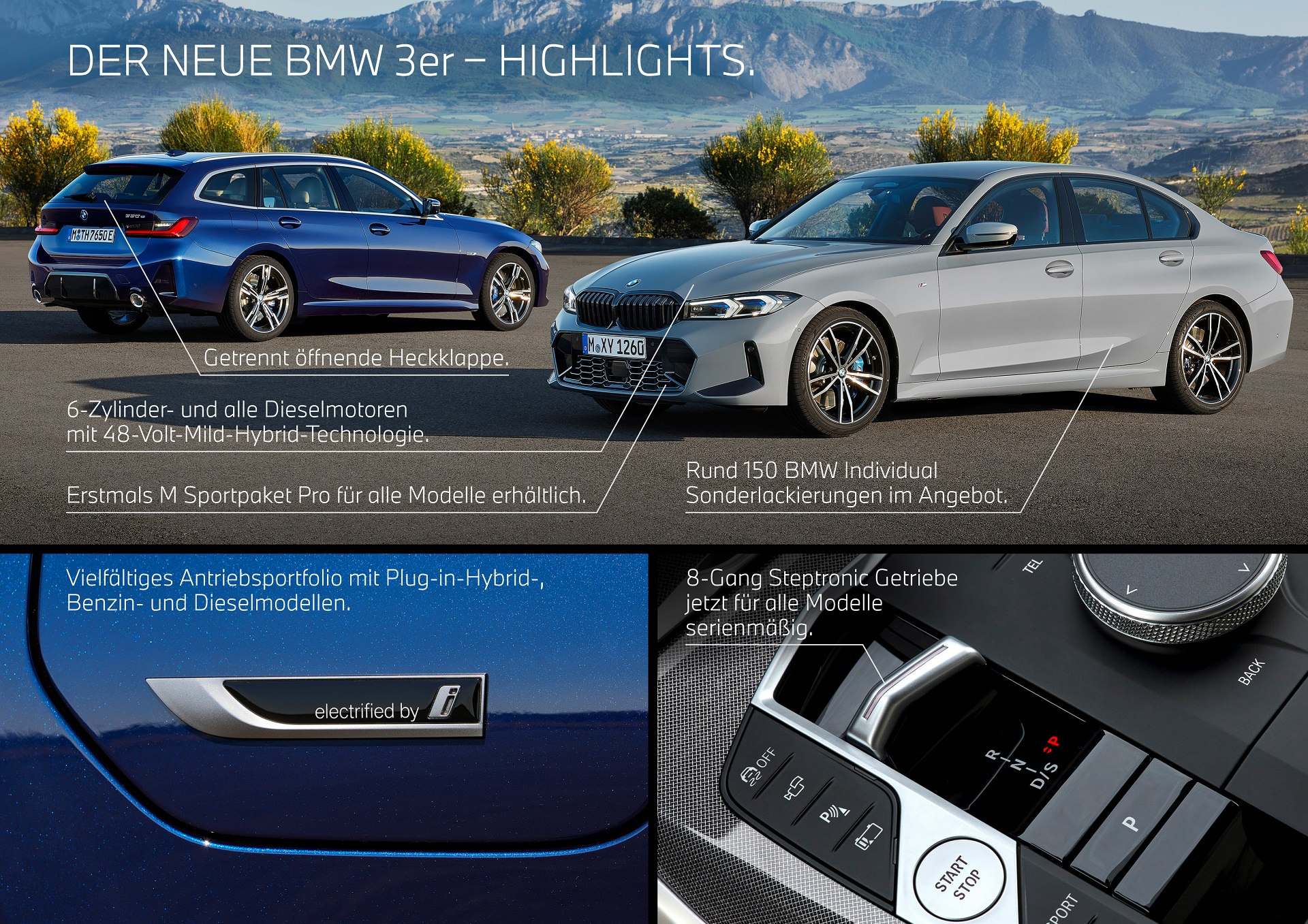 Download 2023 BMW 3-Series Sedan - Infographics HD Wallpaper 1920x1357 #52