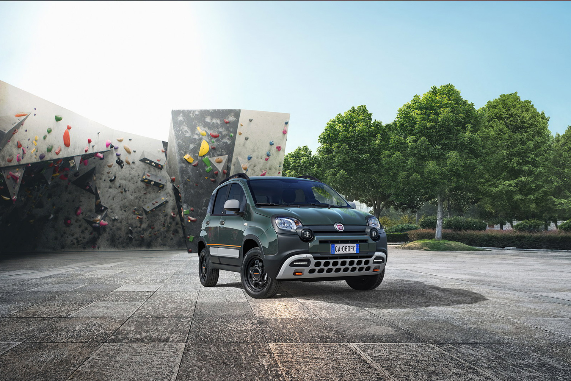 Download 2023 Fiat Panda Garmin - Front HD Wallpaper 1920x1280 #1