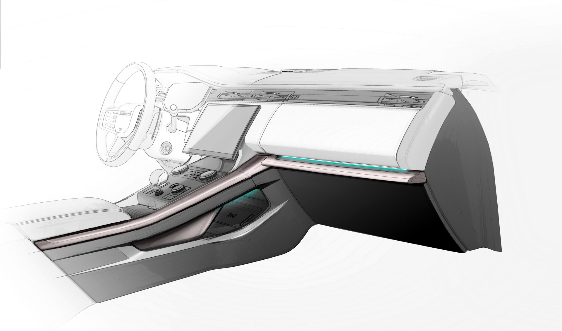 Download 2023 Land Rover Range Rover Sport - Design Sketch HD Wallpaper 1921x1132 #94