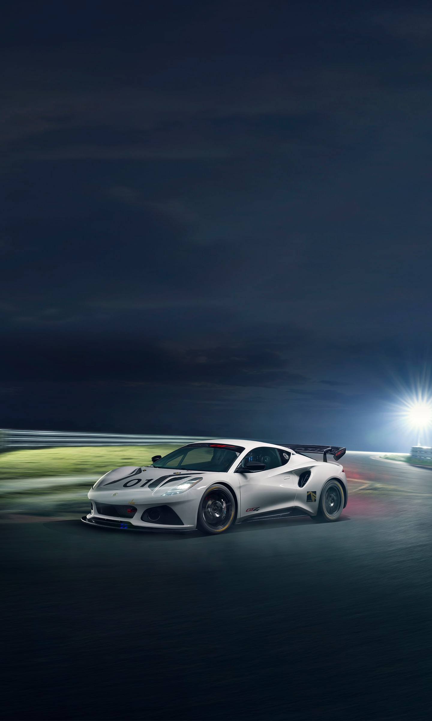 Download 2023 Lotus Emira GT4 - Front Three-Quarter HD Phone Wallpaper 1440x2400 #20