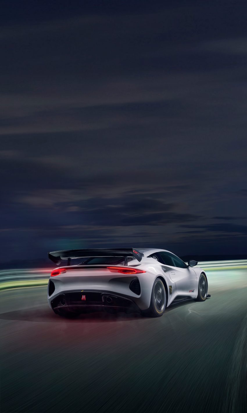 2023 Lotus Emira GT4 - Rear Three-Quarter Phone Wallpaper 850x1417 #22