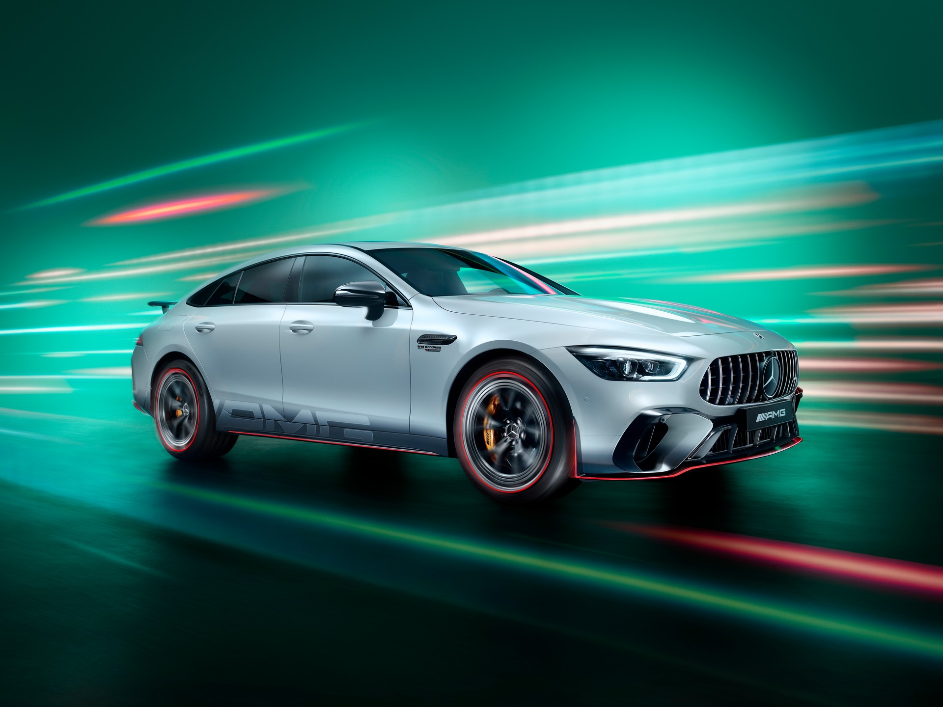 Download 2023 Mercedes-AMG GT 63 S E Performance F1 Edition - Front Three-Quarter HD Wallpaper 1920x1440 #1