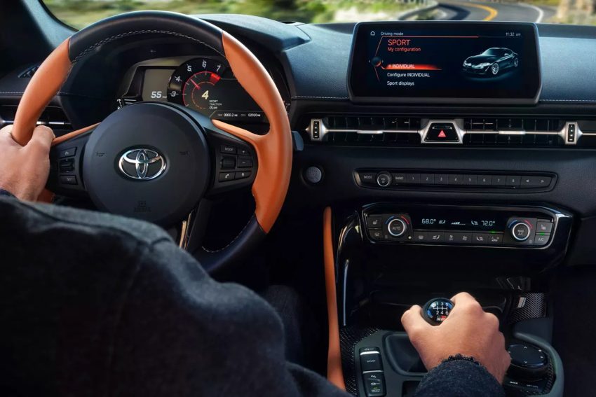 2023 Toyota GR Supra MT - Interior, Steering Wheel Wallpaper 850x567 #9